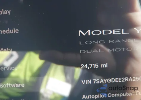 2024 Tesla Model Y Long Range Dual Motor All-Wheel Drive из США, поврежденный, VIN 7SAYGDEE2RA250834